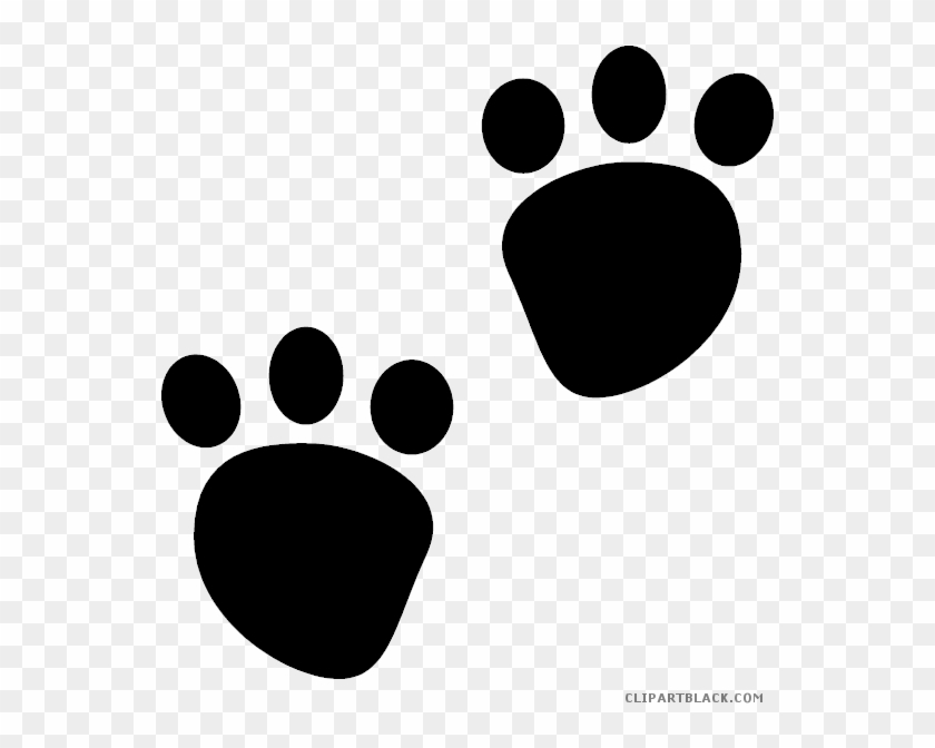 Bear Paw Print Animal Free Black White Clipart Images - Gray Wolf #235847