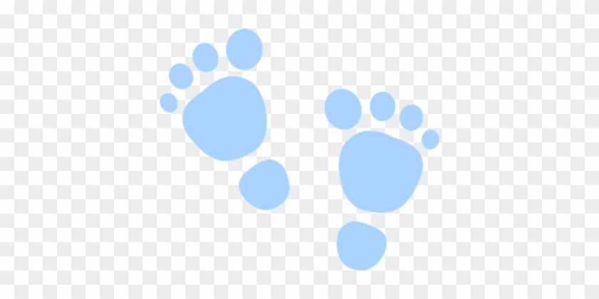Foot Prints Foot Feet Barefoot Blue Foot P - Jungen-babyparty-tafel-einladung Karte #235866
