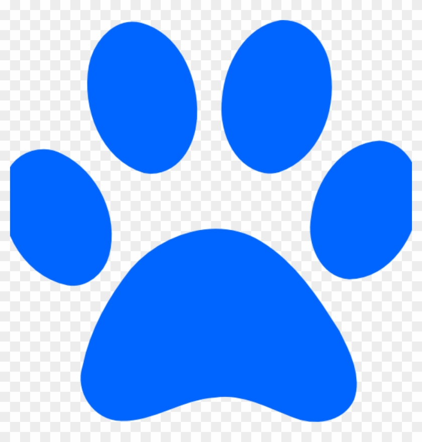 Paw Print Clip Art Blue Paw Print Clip Art At Clker - Lab Paw Print Outline #235878