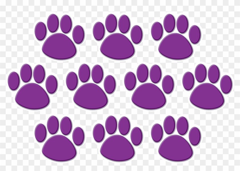 Tcr4646 Purple Paw Prints Accents Image - Teacher Created Resources Red Paw Prints Accent (set #235962