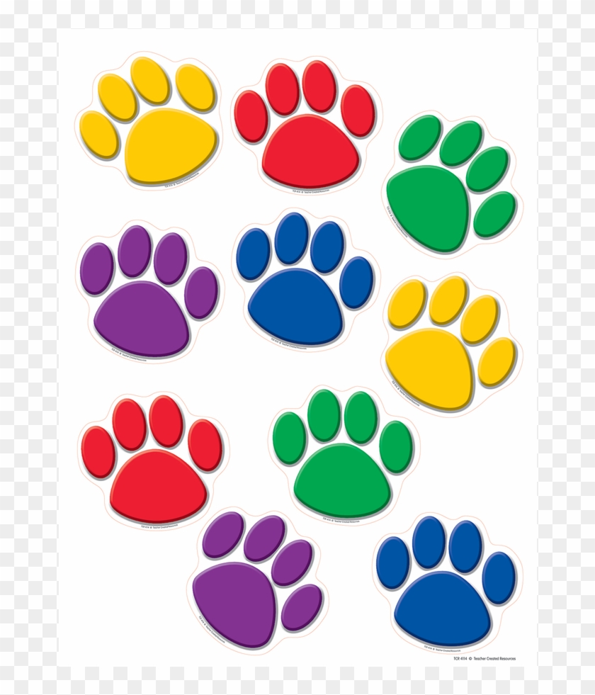 Tcr4114 Colorful Paw Prints Accents Image - Yellow Paw Patrol Paw #235970