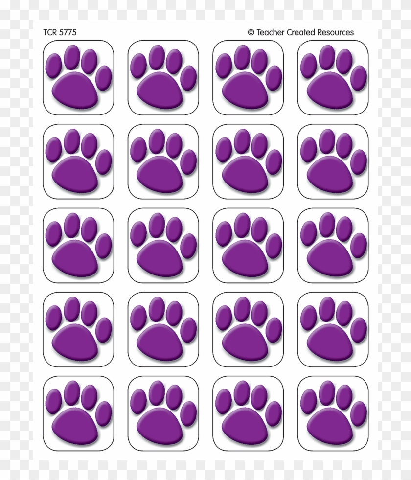 Tcr5775 Purple Paw Prints Stickers Image - Bulletin Board Blues Clues #235972