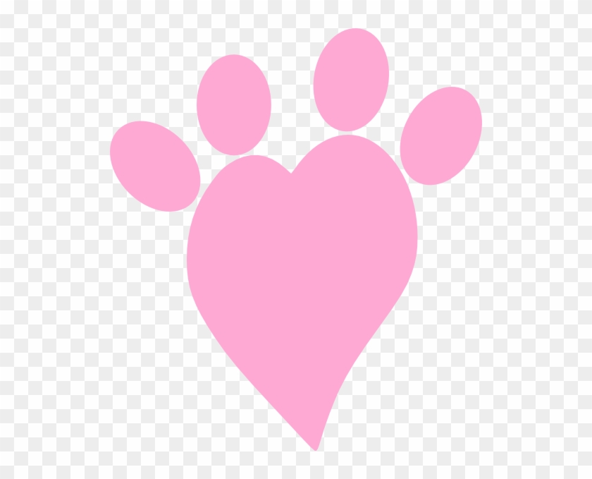 Pink Heart Paw Print #235982