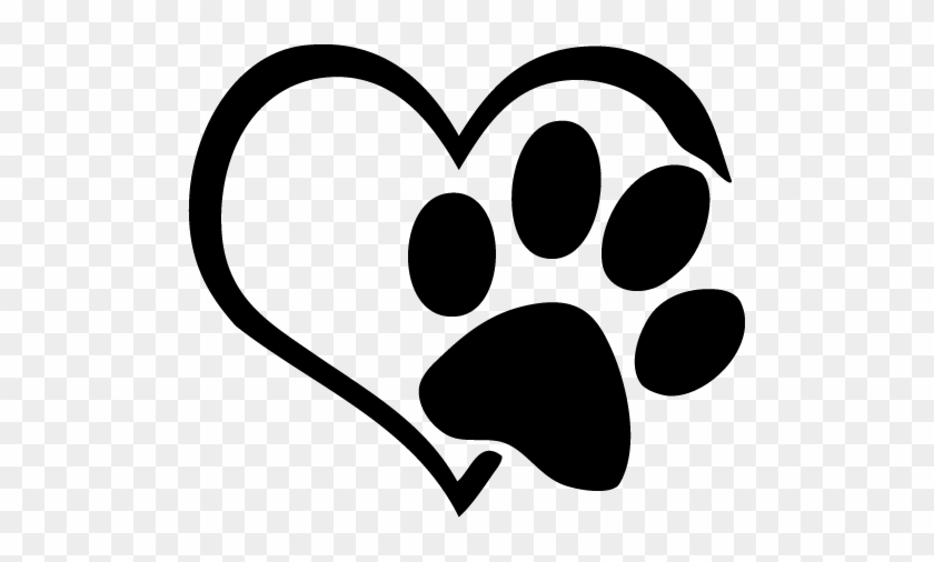 Paw - - Paw Print Heart Png #235984