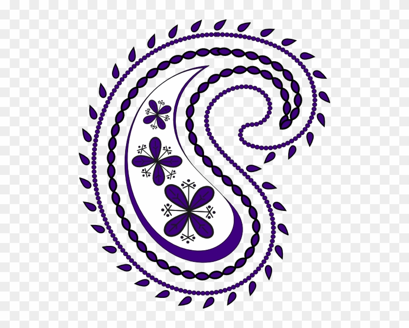 Purple Paisley2 Clip Art At Clker - Clipart Paisley #235995