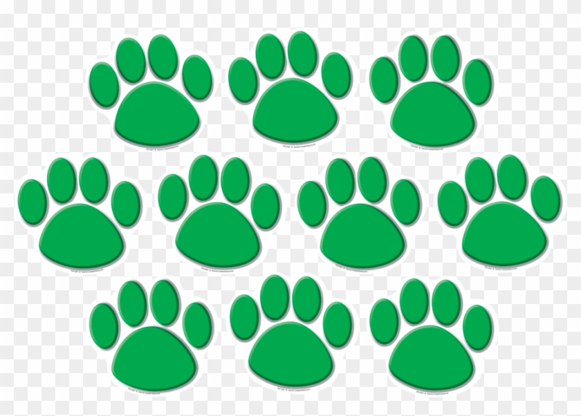 Tcr 4387 Green Paw Prints Cutouts - Paw Print Accents, Assorted Colors #236007