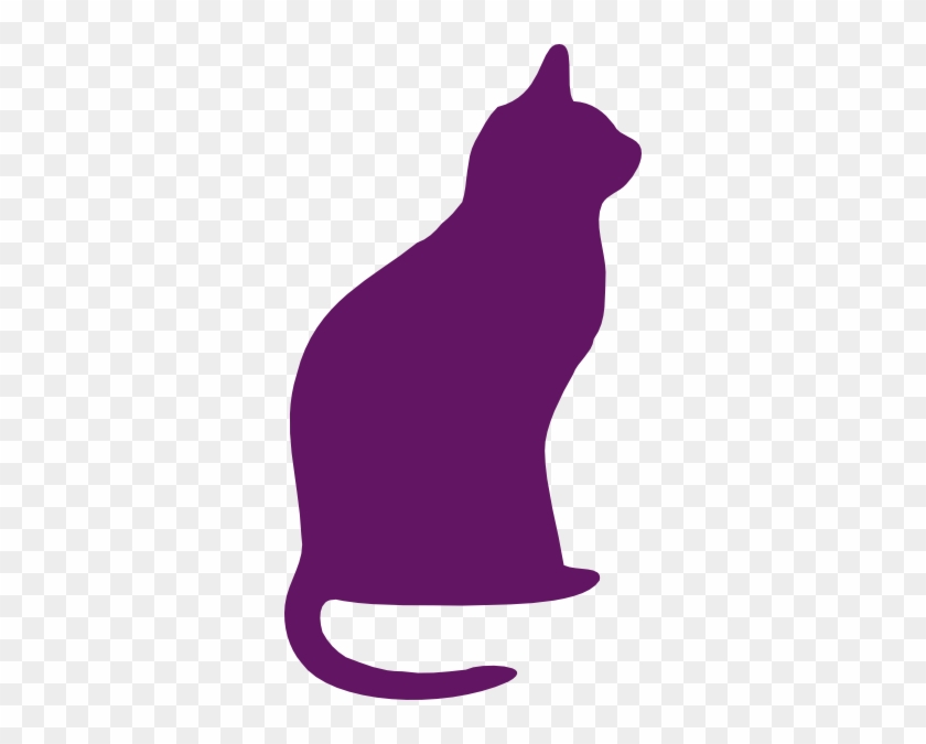 Free Purple Cat Cliparts, Download Free Clip Art, Free - Cat Silhouette #236067