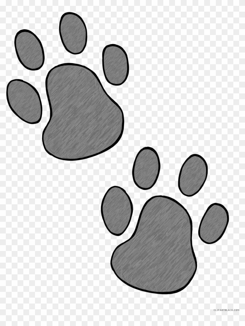 Paw Print Animal Free Black White Clipart Images Clipartblack - Paw #236090