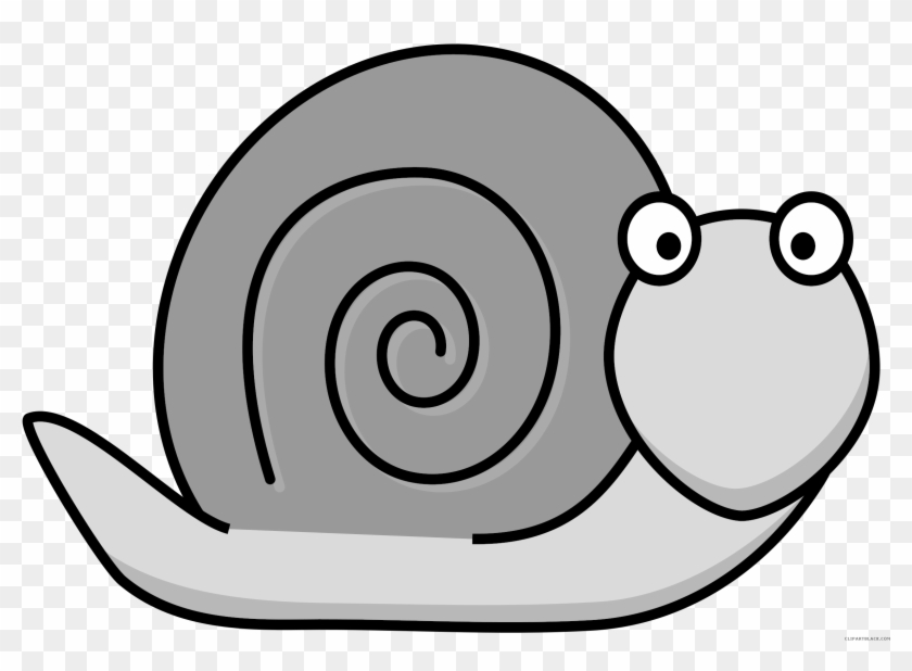 Cartoon Snail Animal Free Black White Clipart Images - Snail Clipart Png #236110