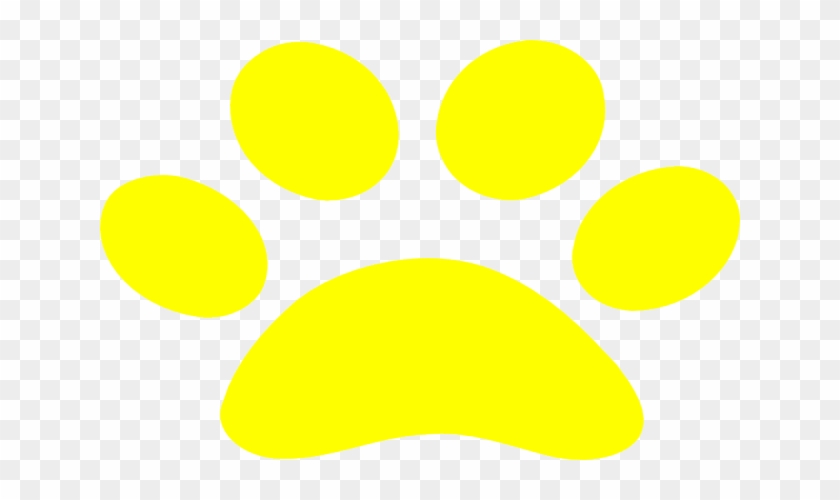 Yellow Paw Print Clip Art At Clker - Yellow Paw Patrol Paw Prints #236138