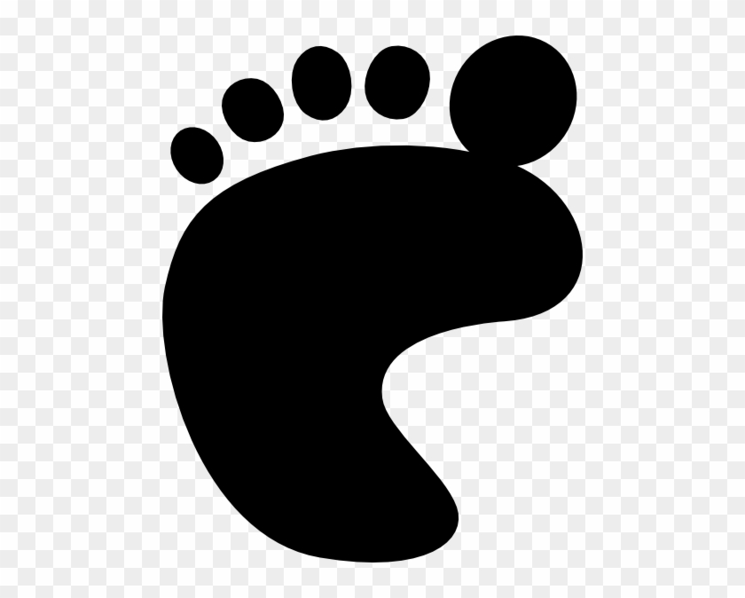 Footprint Clipart Right Foot - Big Foot Print Cartoon #236147