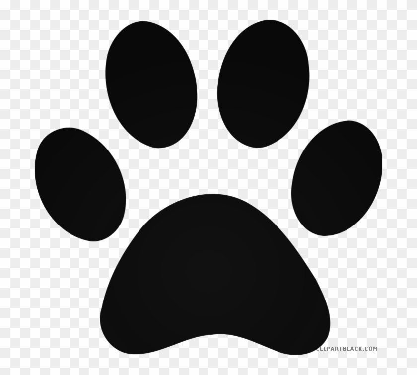 Grayscale Paw Print Animal Free Black White Clipart - Paw Print #236167