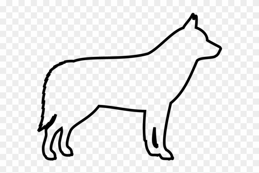 Siberian Husky Rubber Stamp - Outline Of A Husky #236202