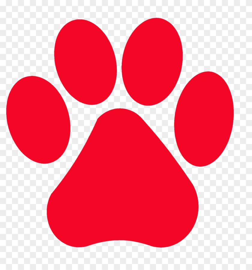 Feline Clipart Red - San Mateo High Bearcat Paw #236223