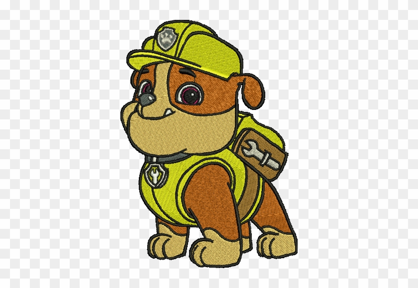 Rubble Paw Patrol Embroidery Designs Cartoon Character - Paw Patrol Iron On Patch #236319
