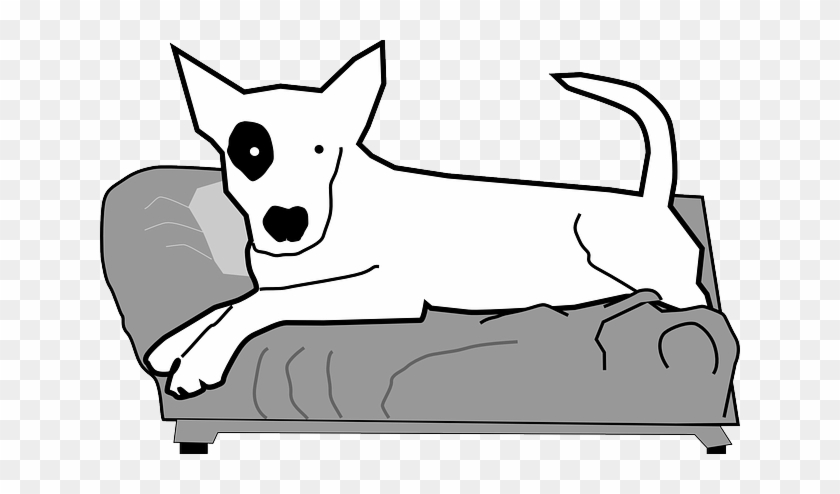 Pet, Animal, Hound, Simple, White, Couch, Sofa - Dog On The Sofa Clipart #236430