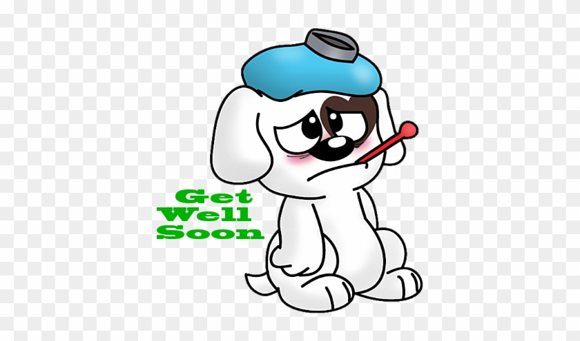 Get Well Soon Sick Puppy Graphic - Get Well Soon Cartoon #236472