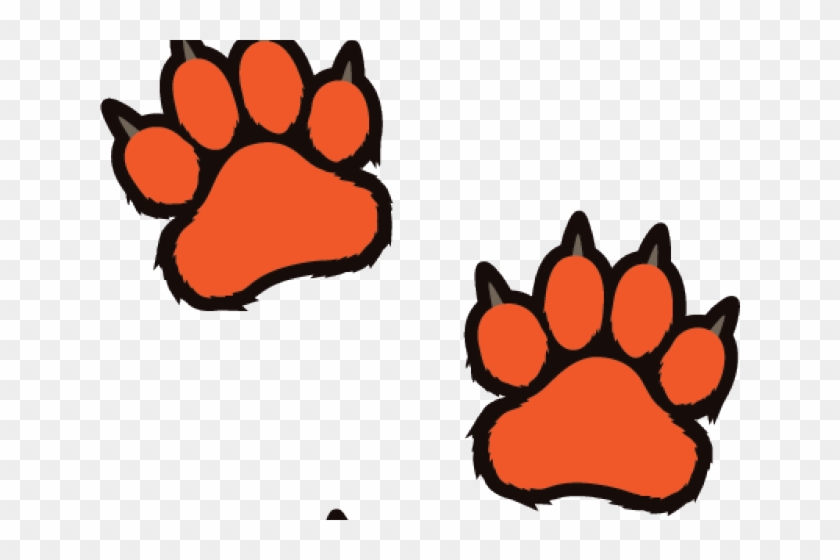 Clemson Tiger Paw Stencil - Tigger Paw Prints Png #236477