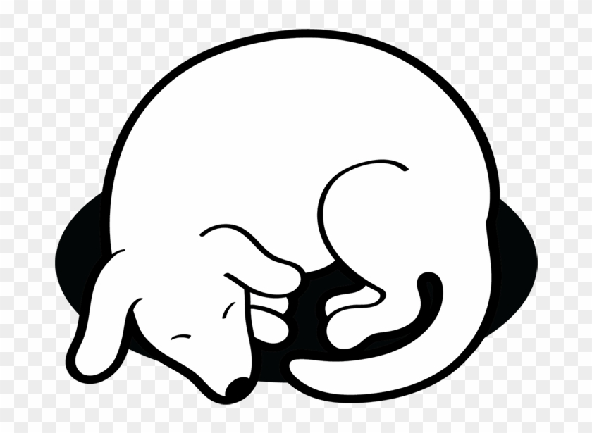 Dog Sleeping Clipart Black And White - Sleeping Dog Clipart Black And White #236502