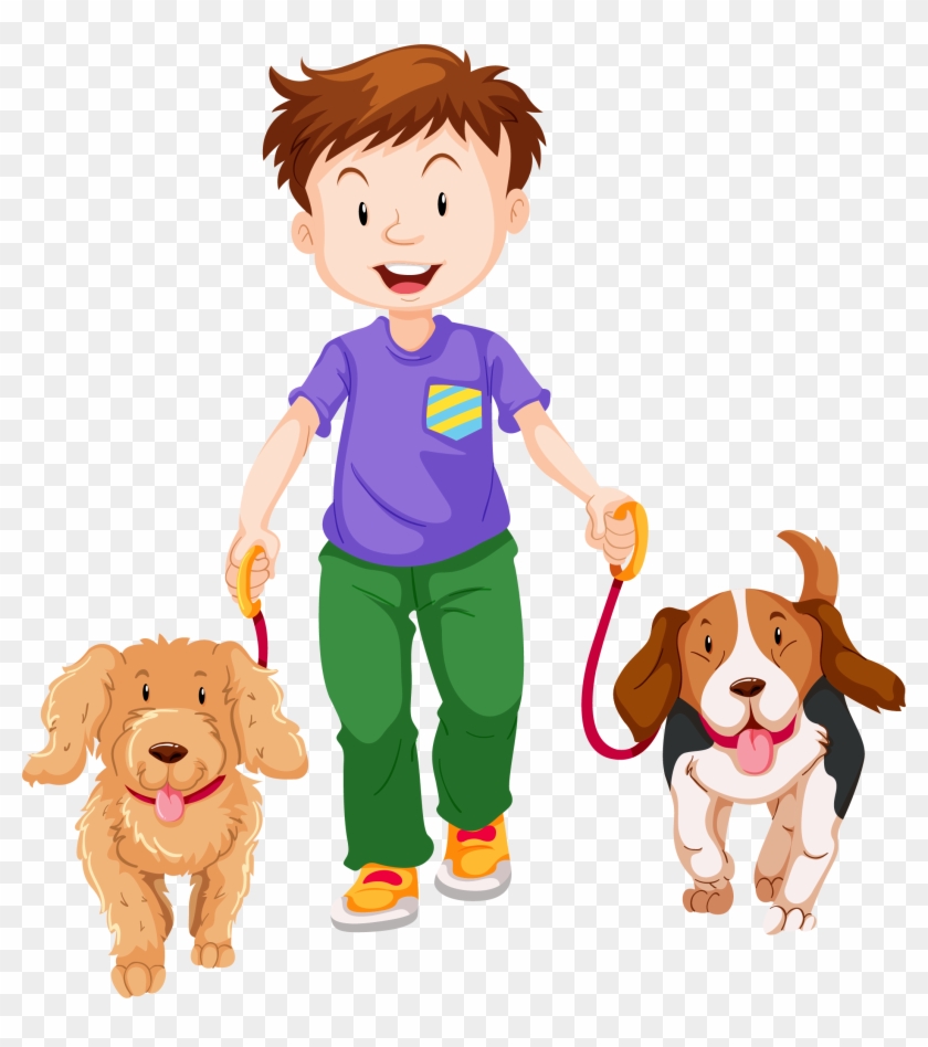 walk the dog clipart