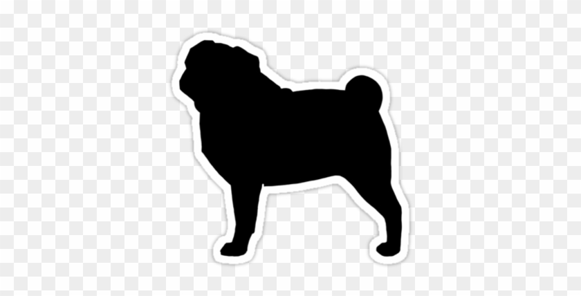 Pug Silhouette - Pug Silhouette Clip Art #236528