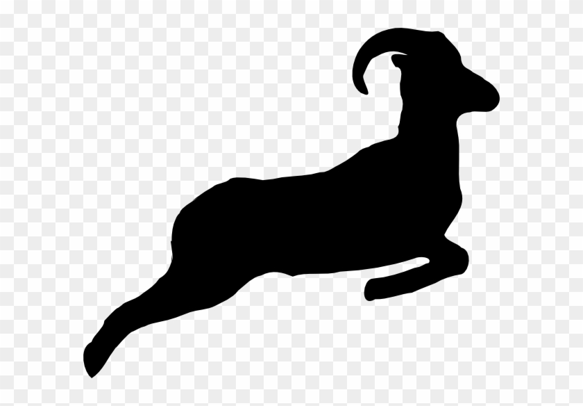 Leaping Ram Silhouette Clip Art - Ram Silhouette #236560