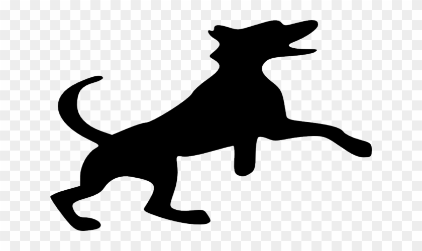 Jumping Dog Clip Art - All Black Dog Cartoon #236565