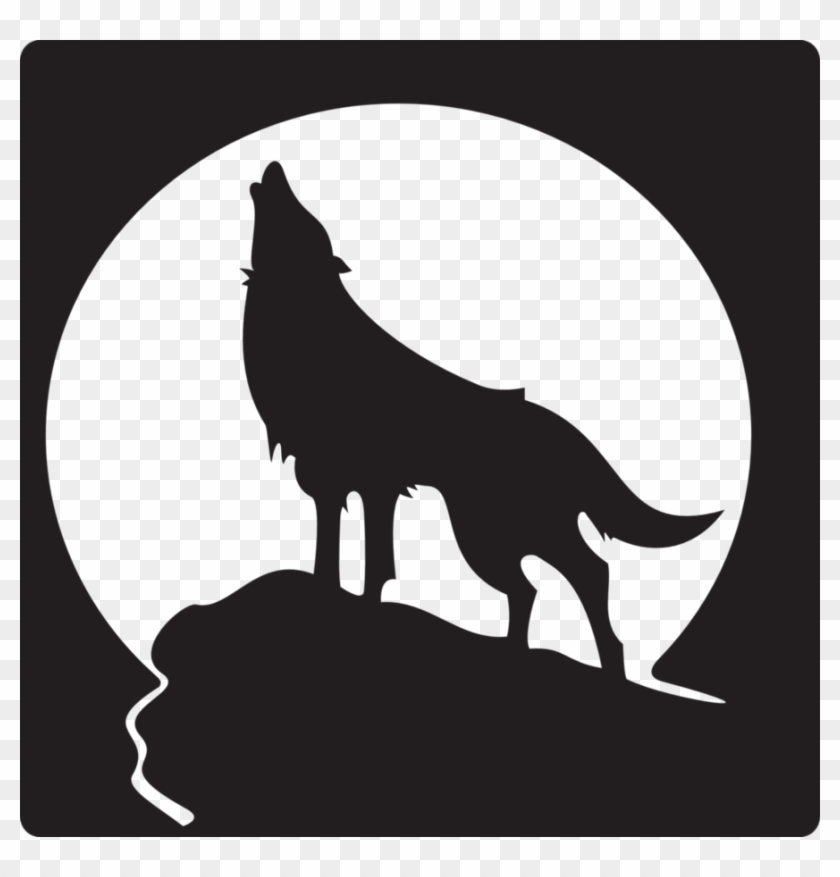 White Wolf Clipart Transparent - Wolf Howling At The Moon Silhouette #236568