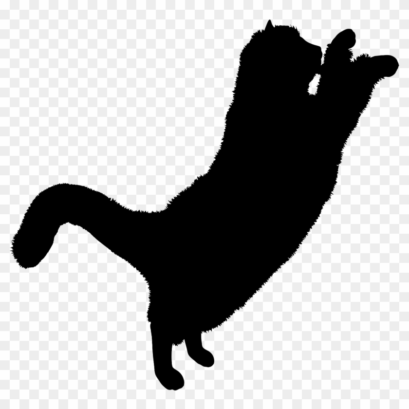 Inspiring Cat Silhouette Clip Art Medium Size - Fluffy Cat Silhouette #236595