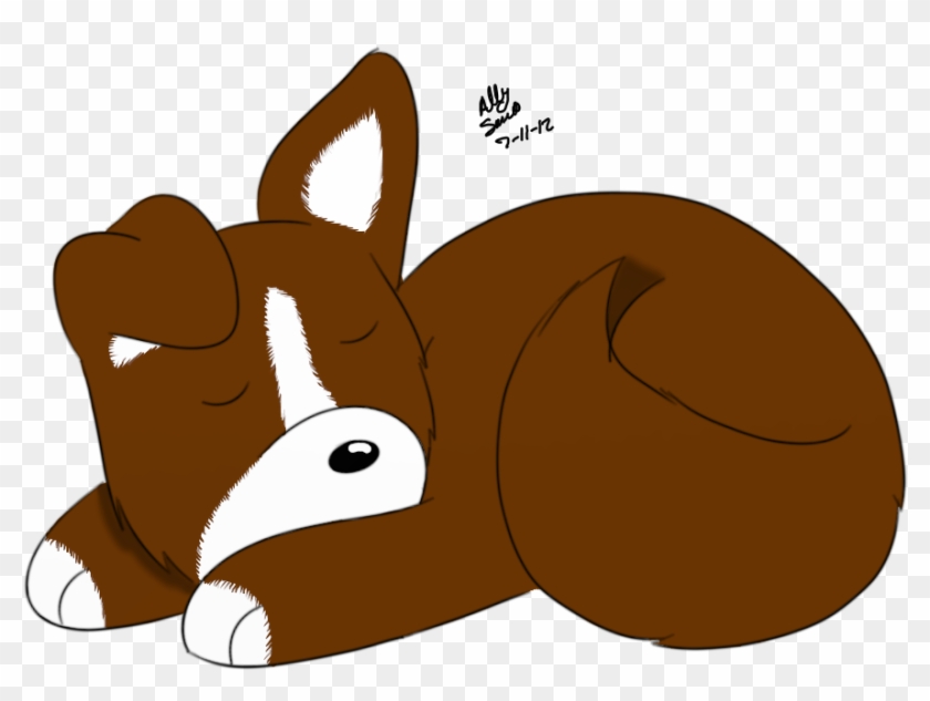 Sleeping Puppy Drawing - Cartoon #236655