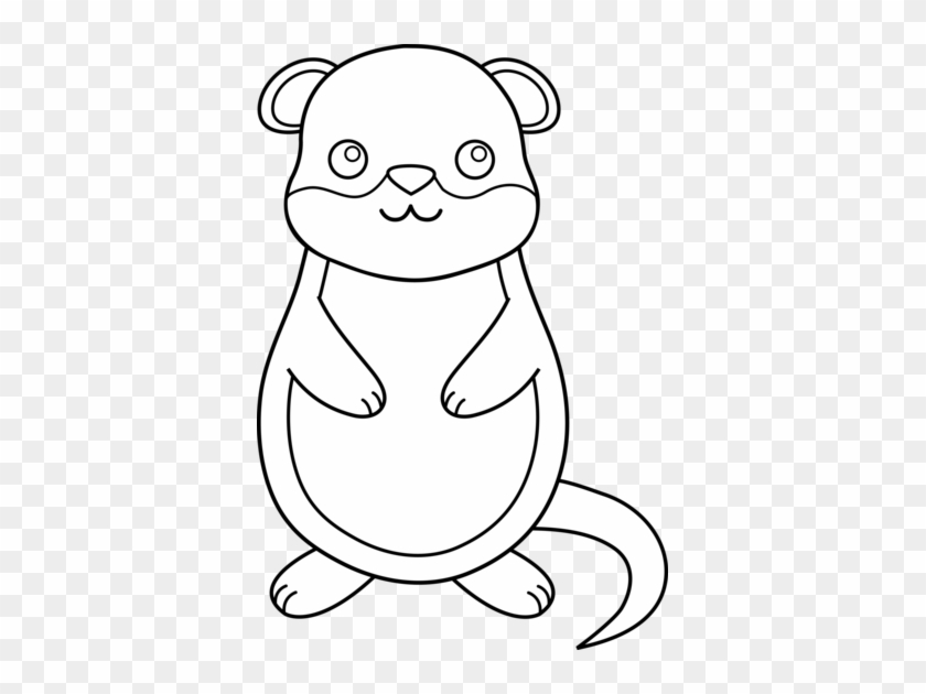 Cute Colorable Groundhog Free Clip Art - Groundhog #236714