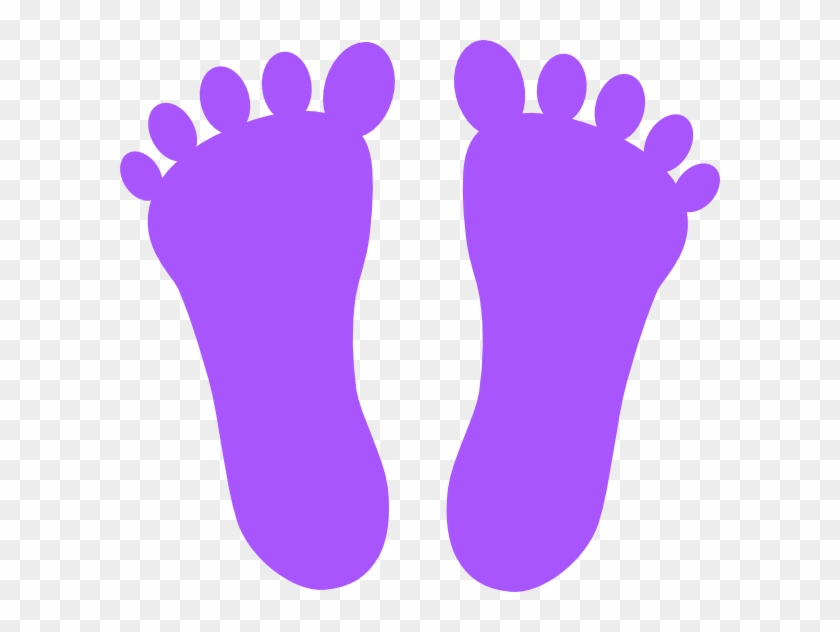 Foot Print Clip Art - Purple Footprints Clipart #236736