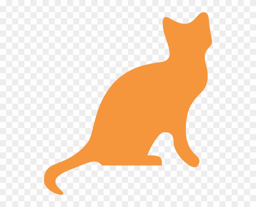Orange Cat Silhouette Clip Art - Orange Cat Silhouette Transparent #236787