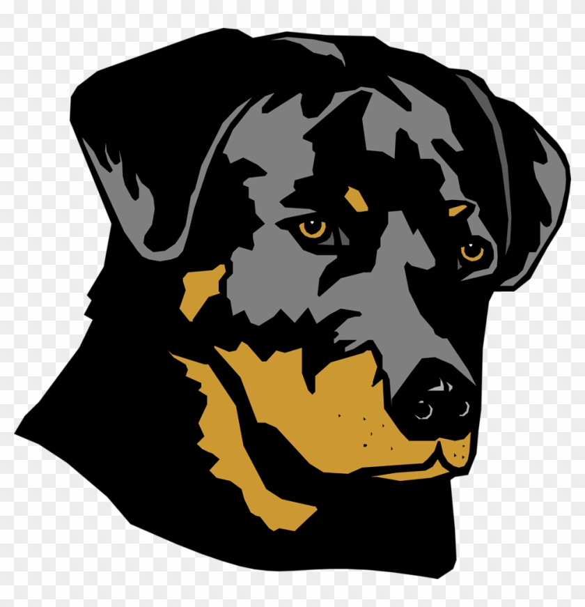 Rottweiler Clipart - Dog Head Clipart Png #236795