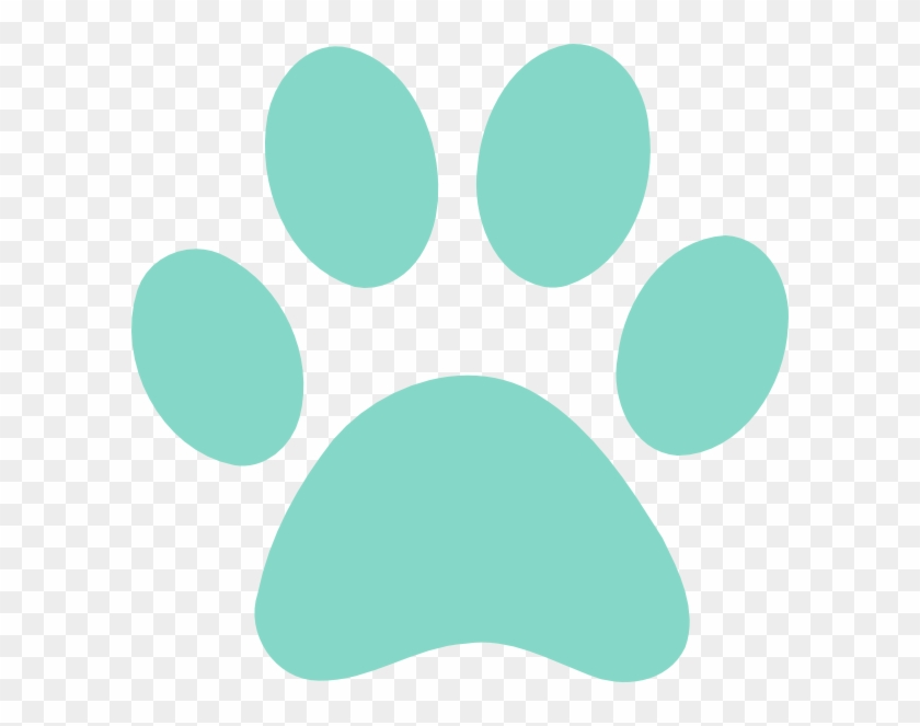 Red Paw Print Clip Art #236806