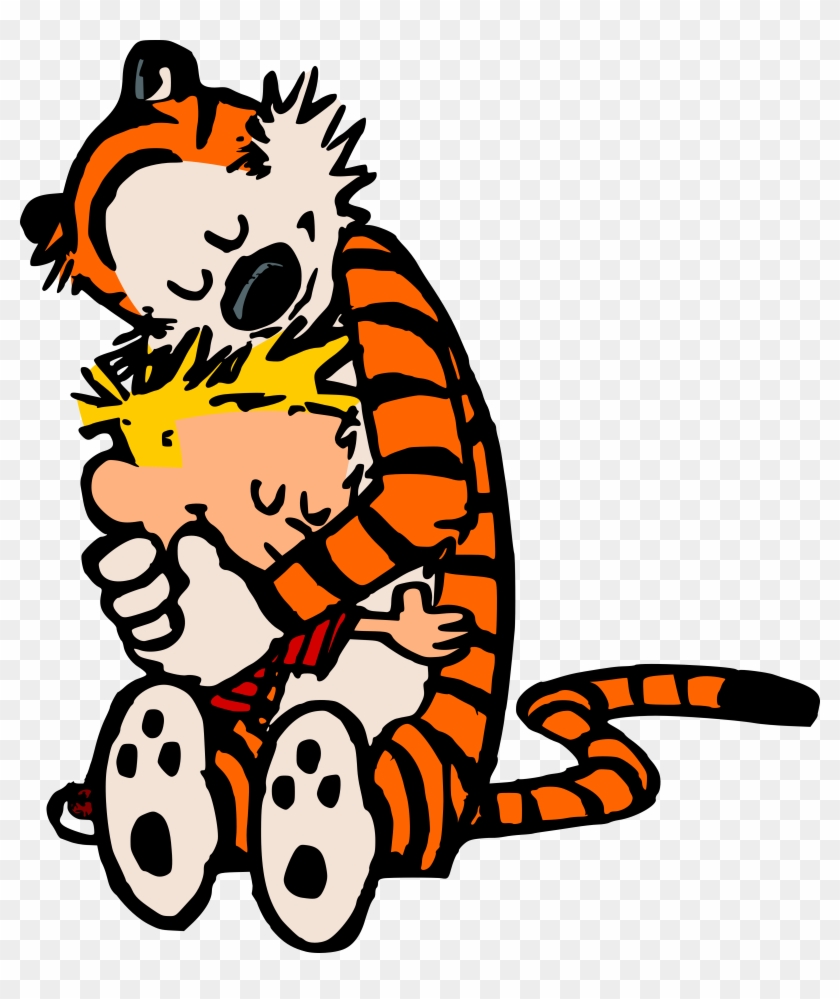 Calvin And Hobbes Hugging By Bradsnoopy97 On Deviantart - Calvin And Hobbes Png #236862