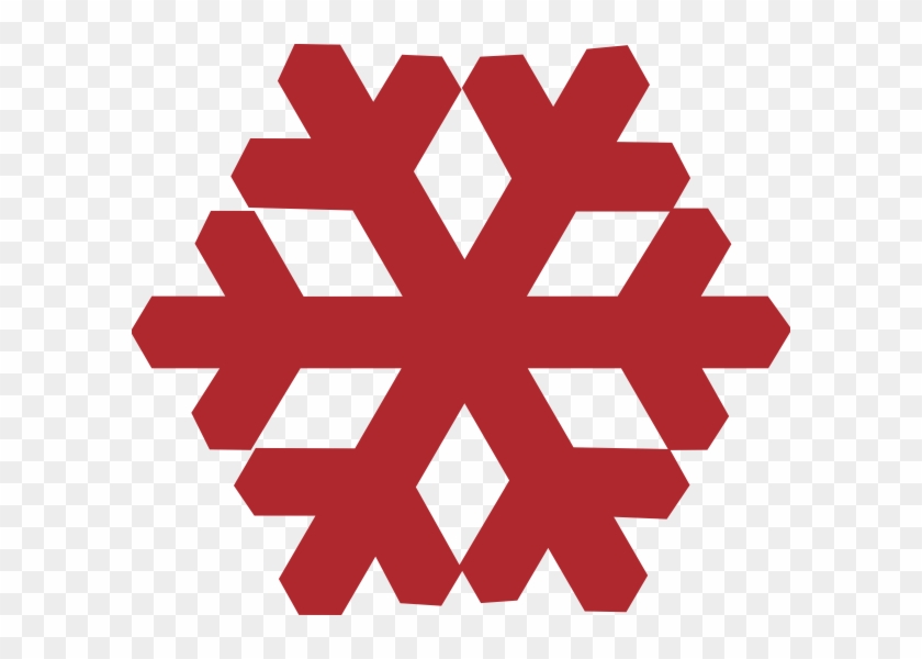 Red Snowflake Clip Art At Clkercom Vector Online Royalty - Snowflake Clipart Black And White #237028