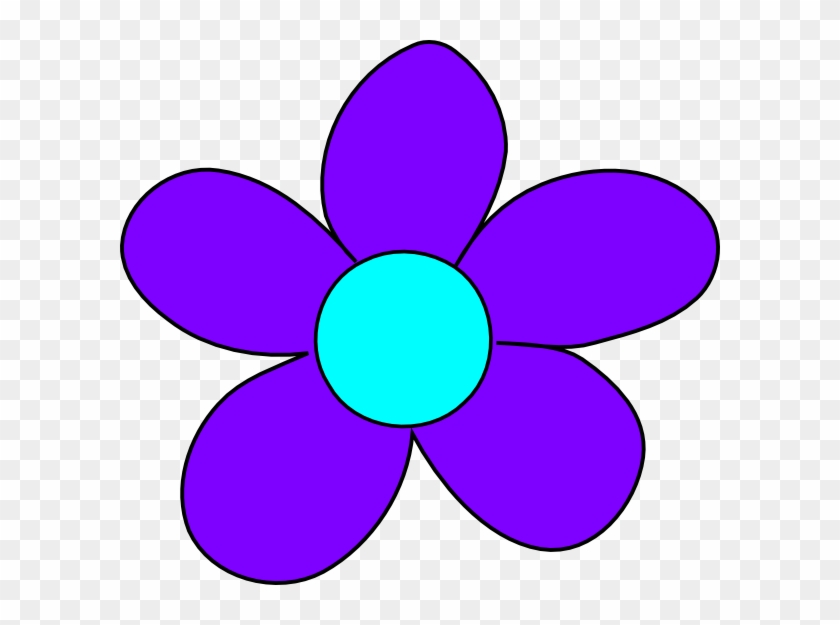 Blue Flower Clip Art - Purple And Blue Flowers Clipart #237054
