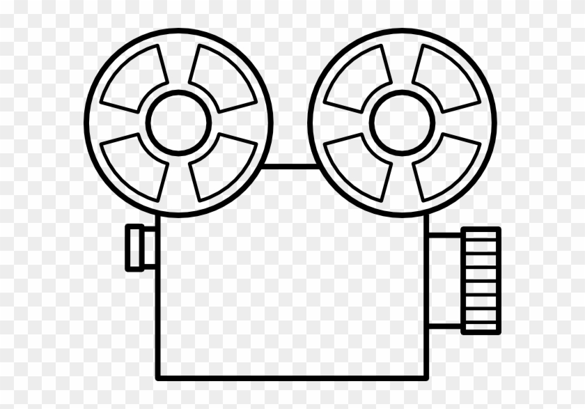 Free Vector Old Tape Camera Clip Art - Video Camera Line Drawing #237214