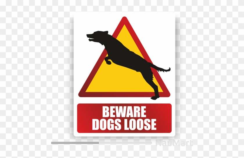 Sticker / Decal Dogs Loose Beware Sign - Sticker / Decal Dogs Loose Beware Sign #1507267