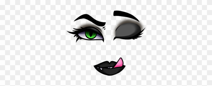 Woman Face W/ Cat's Eye Eyeliner - Roblox Girl Face - Free Transparent PNG  Clipart Images Download