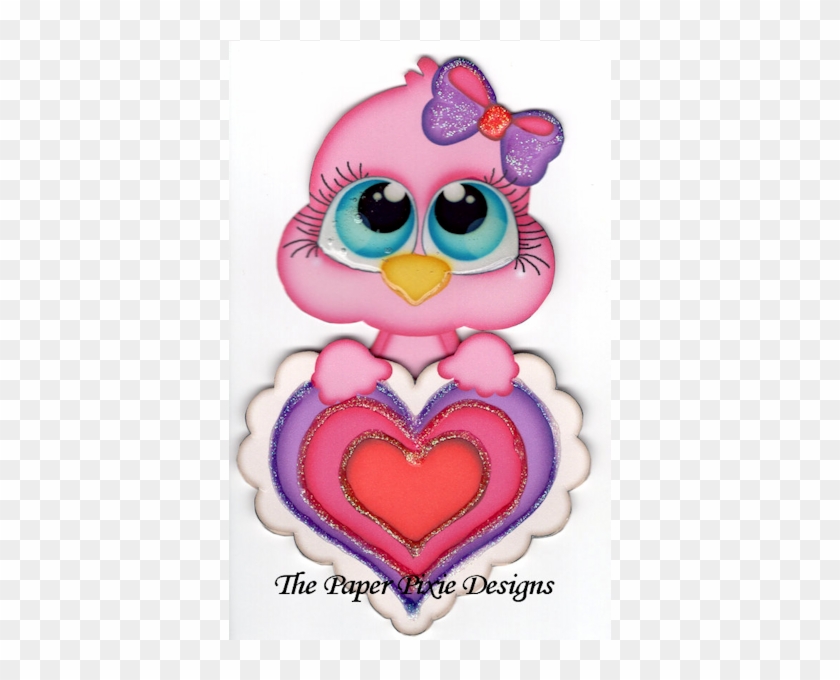 D050 3d Art Premade Paper Piecing Pink Love Bird Valentine's - D050 3d Art Premade Paper Piecing Pink Love Bird Valentine's #1507984