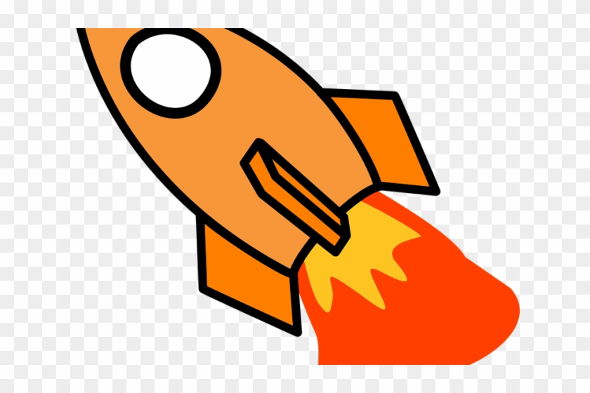 Spaceship Clipart Orange Rocket - Spaceship Clipart Orange Rocket #1508035