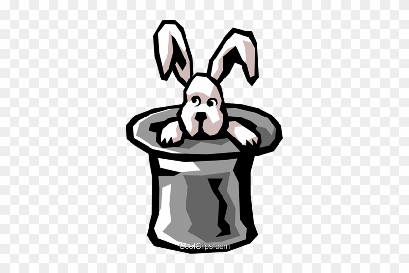 Rabbit And Hat Royalty Free Vector Clip Art Illustration - Rabbit And Hat Royalty Free Vector Clip Art Illustration #1508458