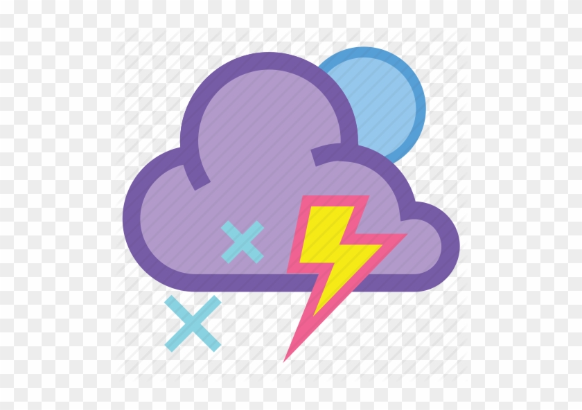 Moon Night Thunderstorm Weather Winter Icon - Moon Night Thunderstorm Weather Winter Icon #1509030