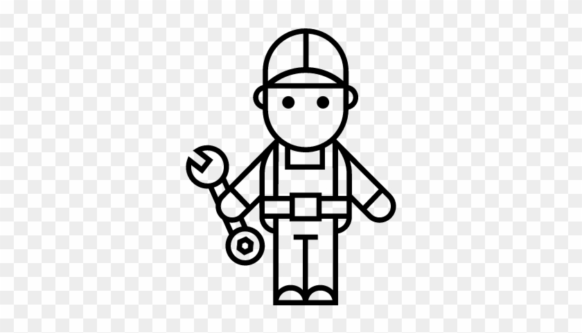 Mechanic With Tool Vector - Mechanic With Tool Vector #1509356