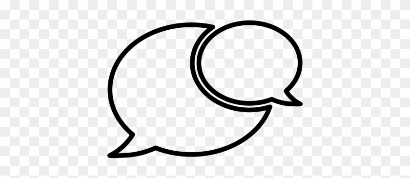 Chat Two Oval Outlined Speech Bubbles Free Vectors, - Chat Two Oval Outlined Speech Bubbles Free Vectors, #1509423