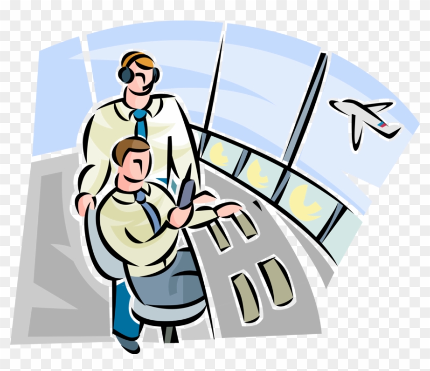 Vector Illustration Of Airport Terminal Air Traffic - Vector Illustration Of Airport Terminal Air Traffic #1509718