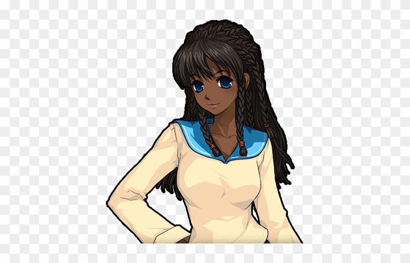 Anime Girl Black Hair Blue Eyes