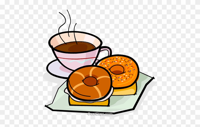 Coffee And A Doughnut Royalty Free Vector Clip Art - Coffee And A Doughnut Royalty Free Vector Clip Art #1510272